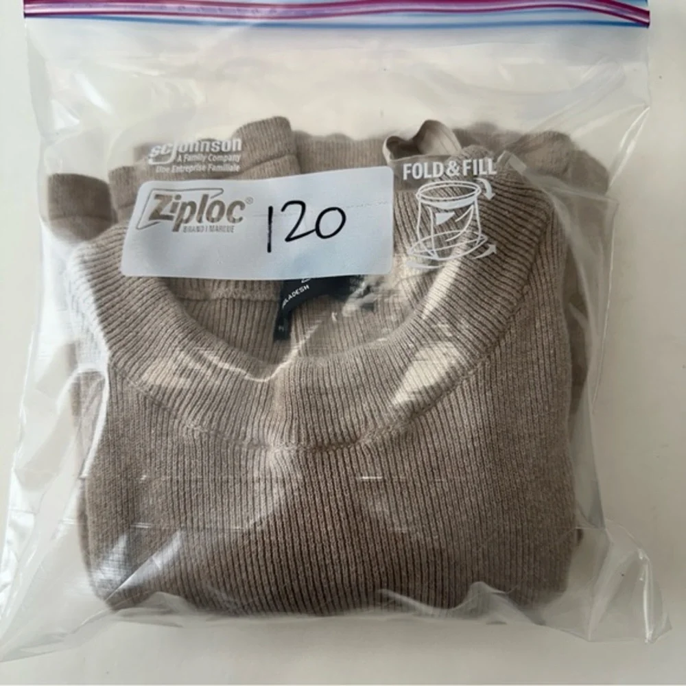 Zara Girls Dress Size Medium 3/4 Sleeve Ribbon Tied Ribbed A-Line Beige‎